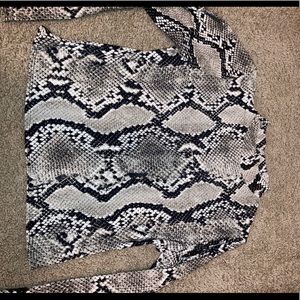 Snakeskin Crop Top